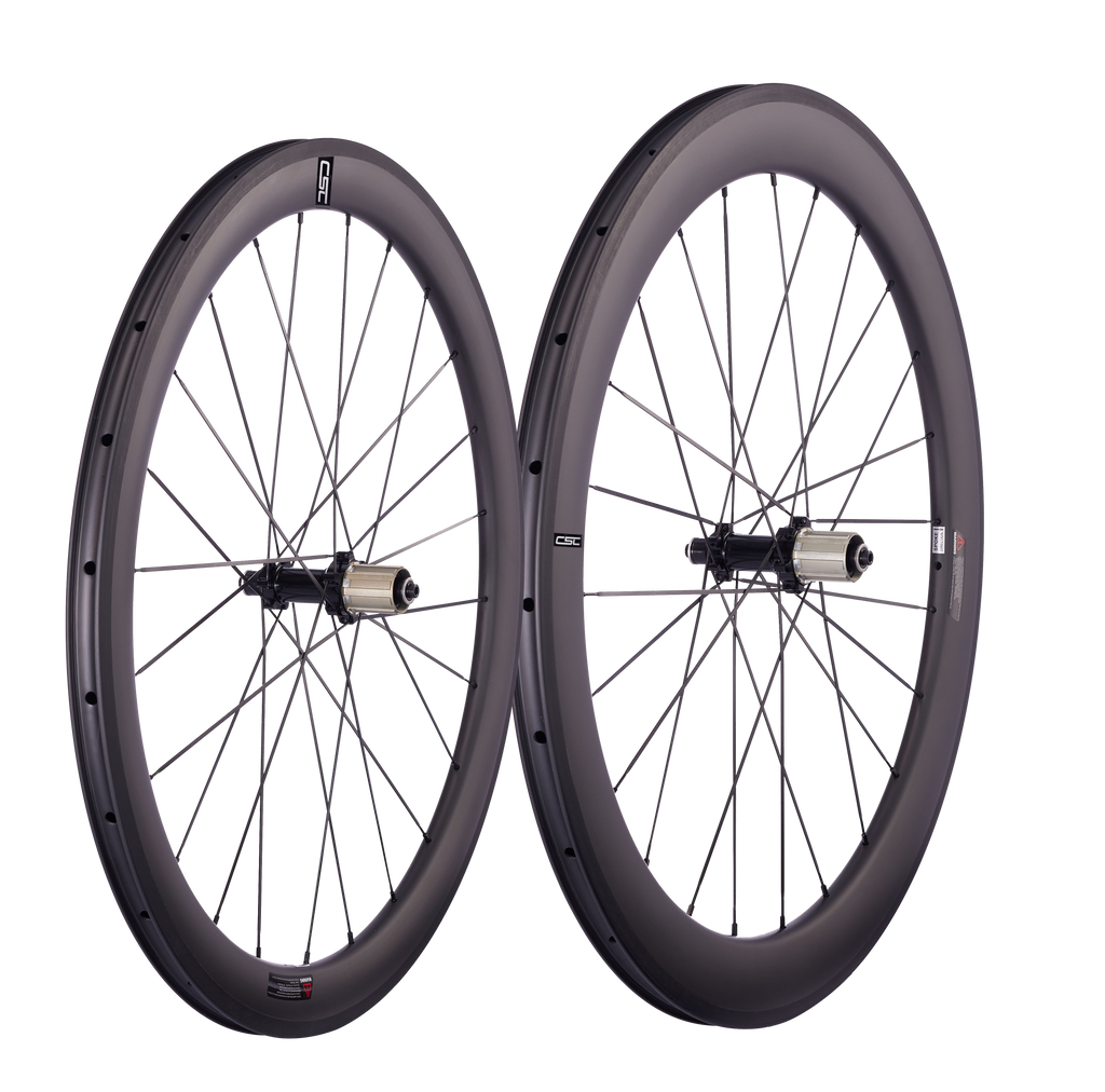 Inventario Europa Juego de Ruedas de Carbono CSC para Bicicleta 25mm Ancho Perfil U 38mm 50mm 60mm Ruedas de Carretera de Carbono sin Cámara AS511SB FS522SB Buje de Tracción Directa Radios Pillar 1432