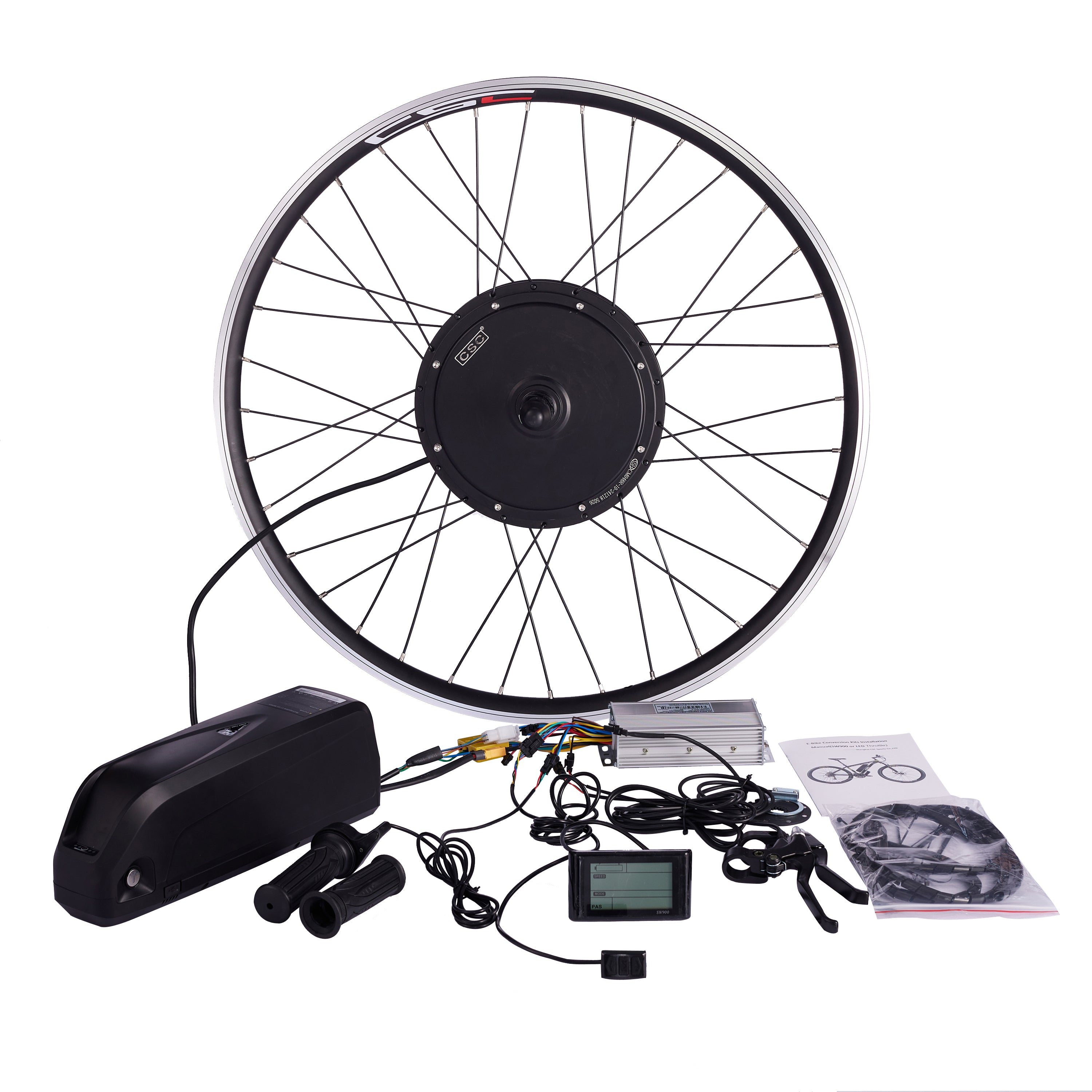 Electric Bike Conversion Kit 20 24 26 27.5 29 Inch 700C eBIKE Conversion Kit 36V 48V Front Rear Bicycle Hub Motor Wheel