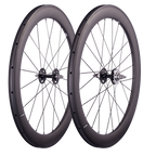 CSC 38mm 50mm 60mm 88mm Clincher Tubeless Carbon Fiber Track bike wheels Flip Flop Bicycle wheelset 25mm rim Width V Brake