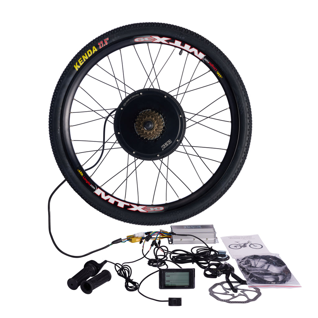 Envío desde Stock del Reino Unido Kit de Conversión para Bicicleta Eléctrica MTX 26" 27.5" 29" 48V 1000W 1500W Rueda de Motor Trasera para Ebike con Batería