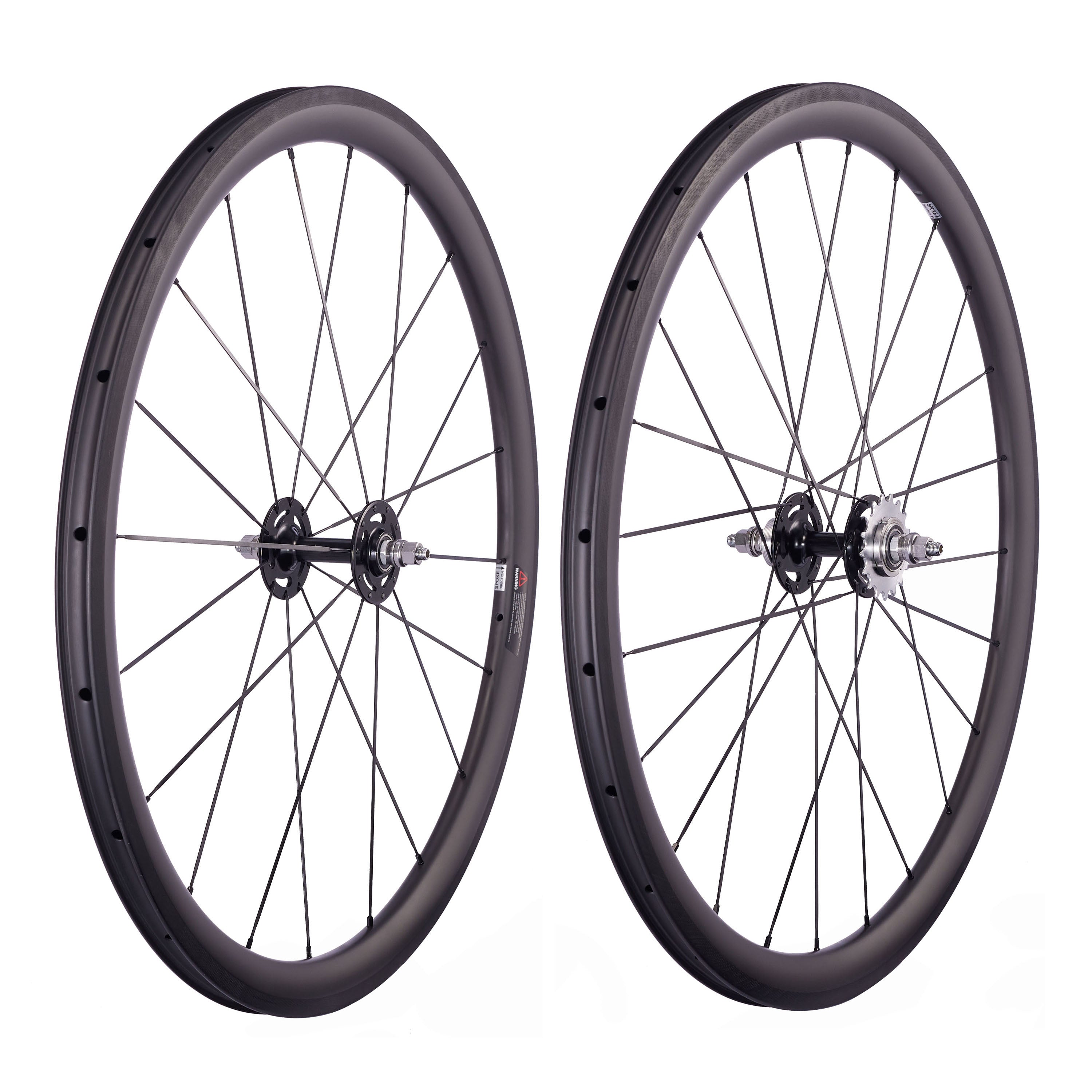 CSC 38mm 50mm 60mm 88mm Clincher Tubeless Carbon Fiber Track bike wheels Flip Flop Bicycle wheelset 25mm rim Width V Brake