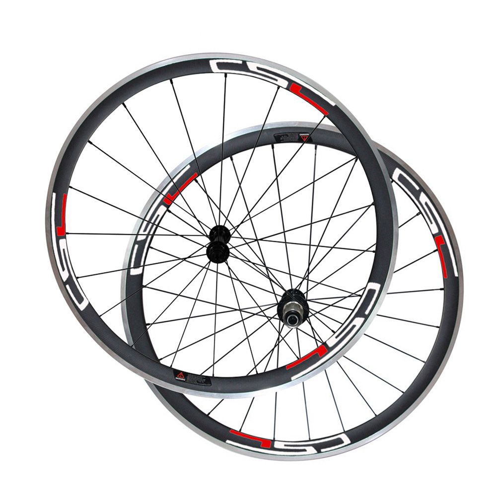 Free Shipping 23mm Width 38mm Clincher Carbon Bicycle Road Wheels Aluminium Braking Surface Powerway R13 hub