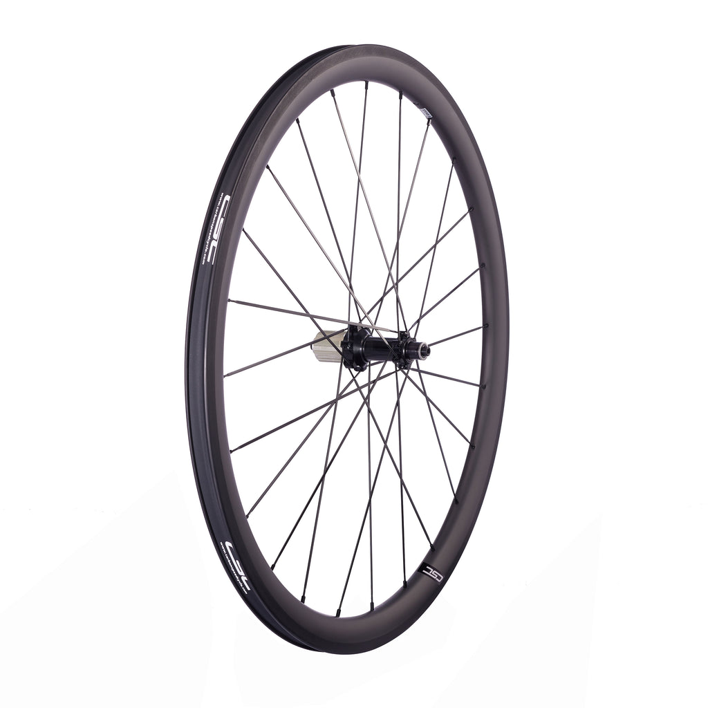 Inventario Europa Juego de Ruedas de Carbono CSC para Bicicleta 25mm Ancho Perfil U 38mm 50mm 60mm Ruedas de Carretera de Carbono sin Cámara AS511SB FS522SB Buje de Tracción Directa Radios Pillar 1432