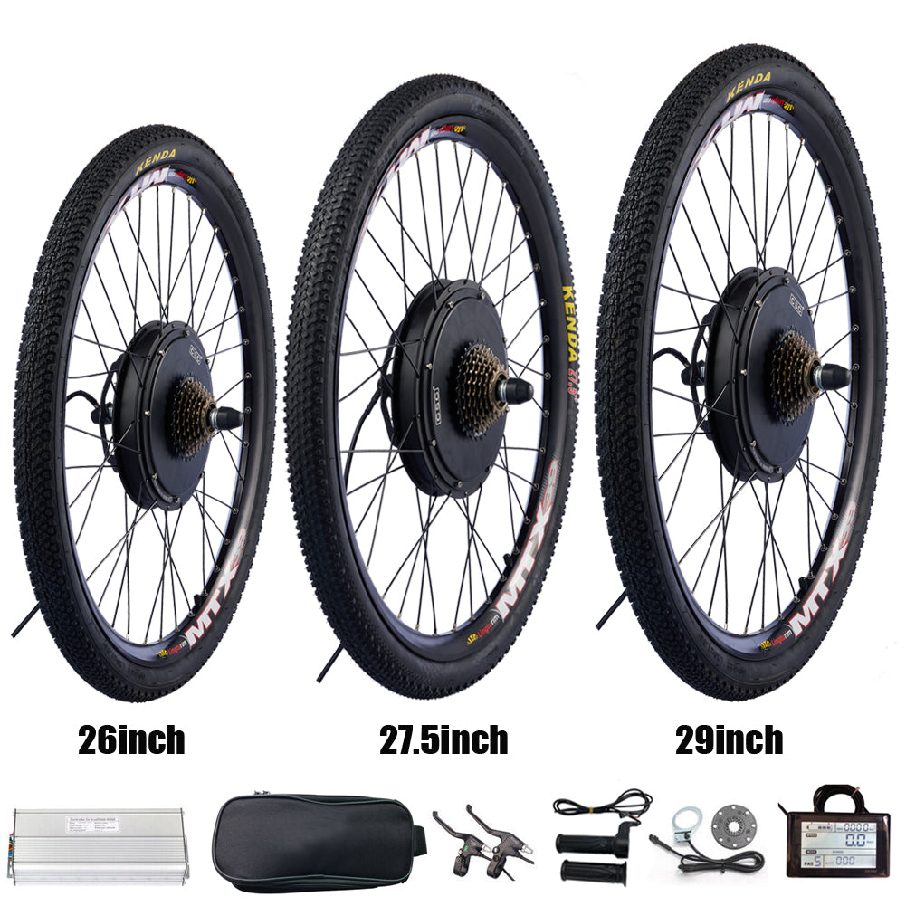 Ship From Spain Stock MTX 26" 27.5" 29" 48V 1000W 1500W Electric Bike Conversion Kit With 48V 18A lithium Battery