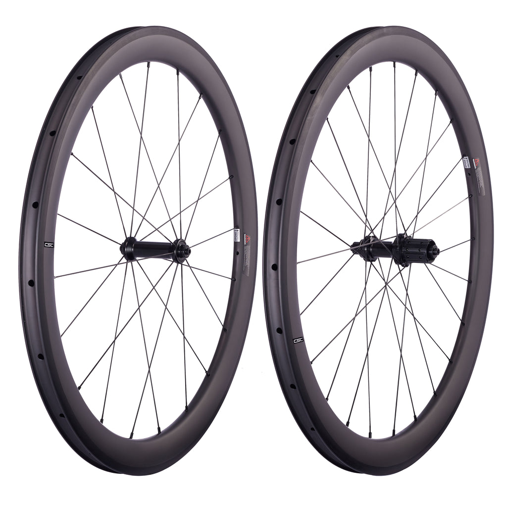 54T Ratchet Hooked V Brake Hub CSC Clincher Tubeless Carbon Fiber Road bike Hooked wheels 38mm 50mm 60mm 88mm Bicycle wheelset 25mm 28mm rim Width