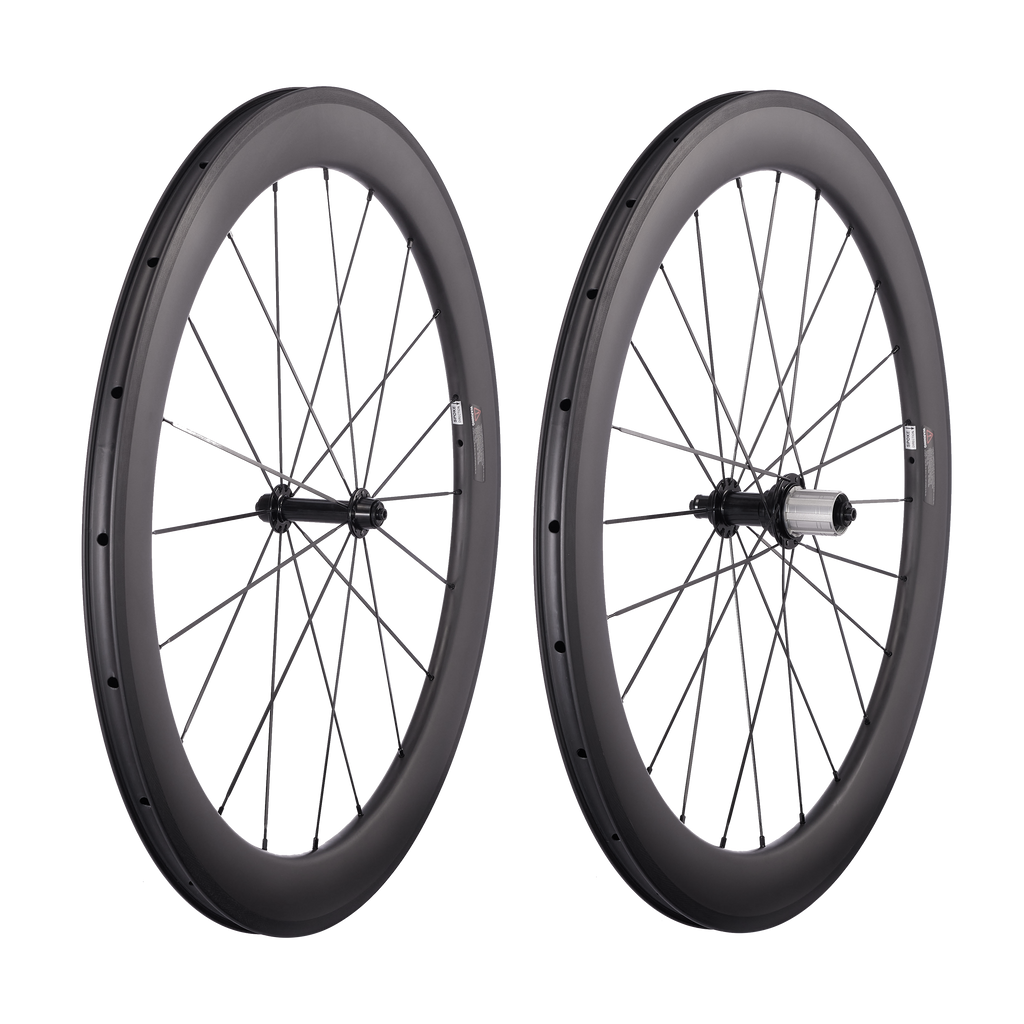 Inventario Europa Juego de Ruedas de Carbono CSC para Bicicleta 25mm Ancho Perfil U 38mm 50mm 60mm Ruedas de Carretera de Carbono sin Cámara AS511SB FS522SB Buje de Tracción Directa Radios Pillar 1432