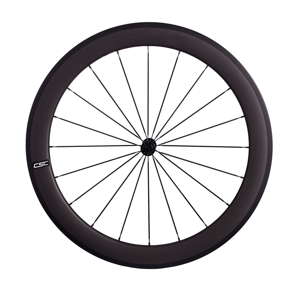 Inventaire Europe Roues de vélo de route en fibre de carbone Hooked CSC R13 moyeu Largeur 25mm Profil en U 38mm, 50mm, 60mm Clincher Tubeless jantes carbone pour freins à patins