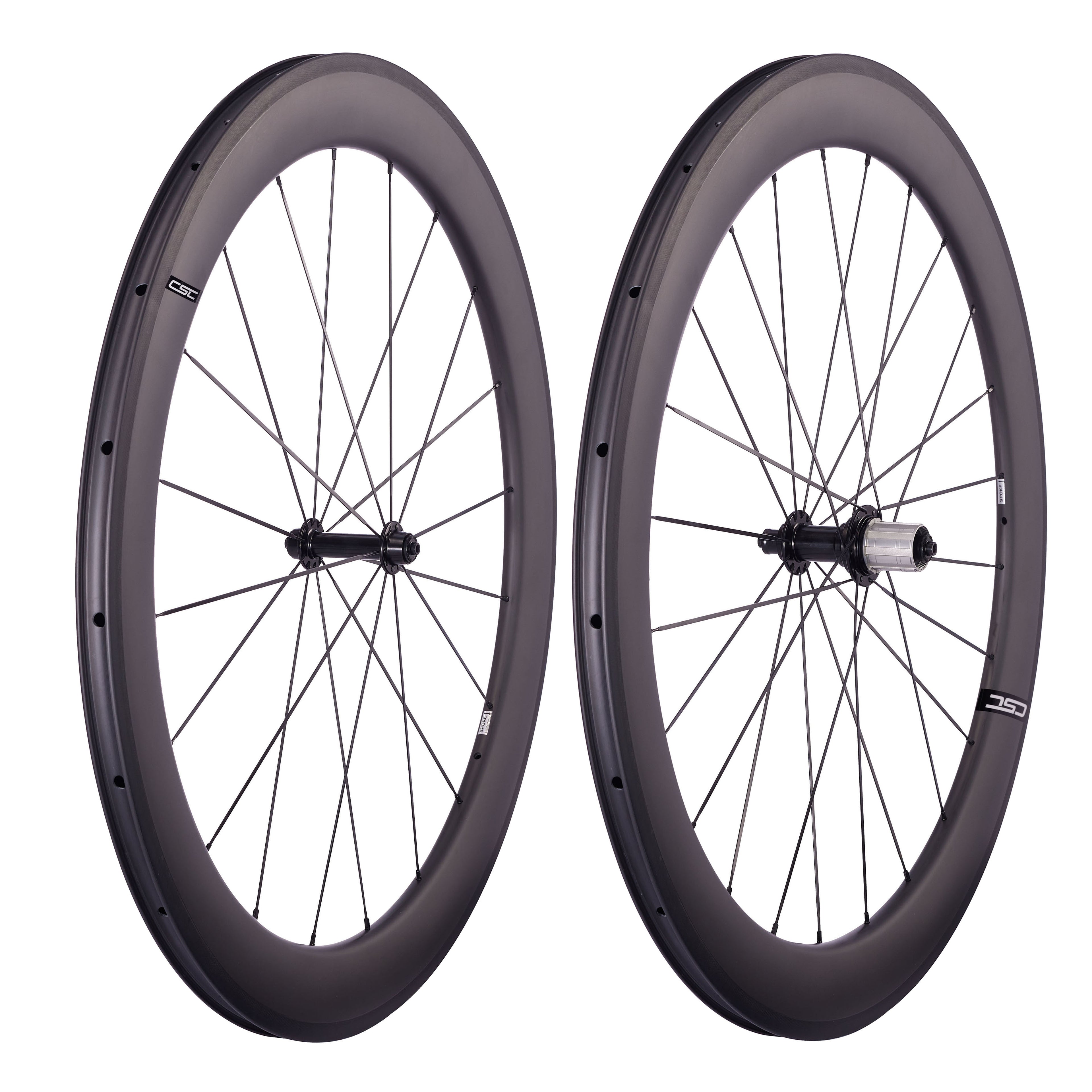 CSC R13 hub Carbon Fiber bike wheelset 25mm Width U Shape 38mm,50mm Clincher Tubeless carbon road bicycle wheels V brake