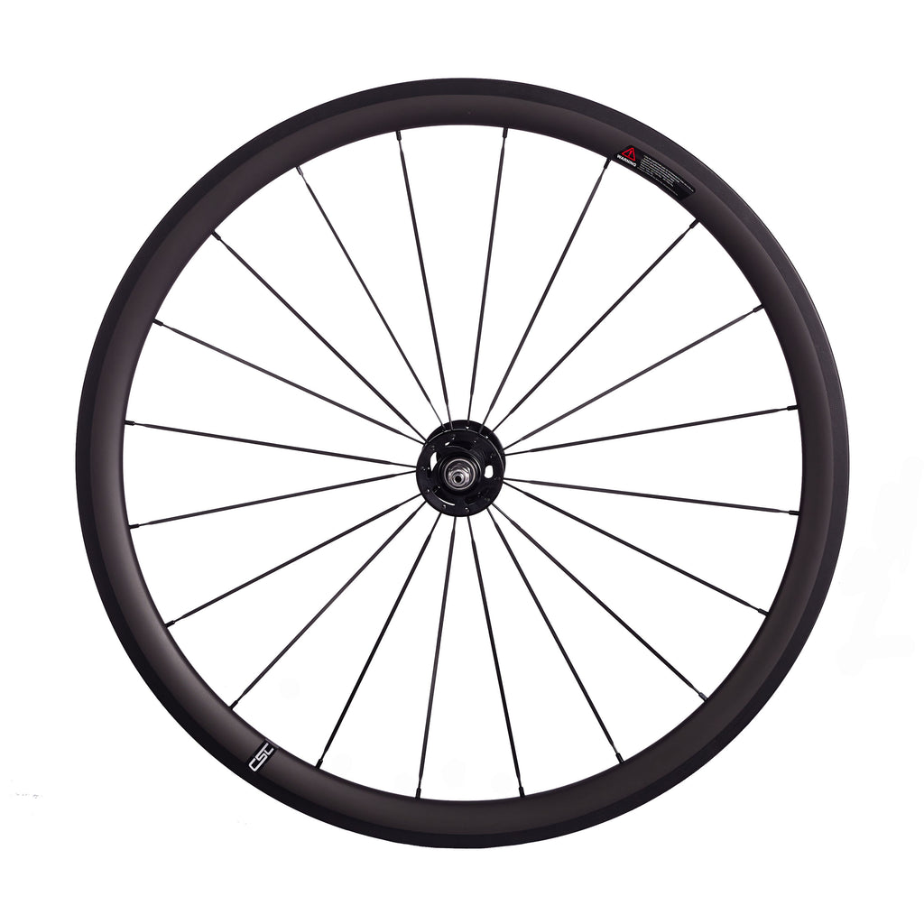 CSC 38mm 50mm 60mm 88mm Clincher Tubeless Carbon Fiber Track bike wheels Flip Flop Bicycle wheelset 25mm rim Width V Brake