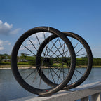 EU Stock | 1150g 35mm 40mm 50mm Hooked Tubeless Carbon Wheelset with Carbon Spokes 54T Ratchet Hub & Ceramic Bearings for 700C Gravel Bikes Paintless Carbon finish