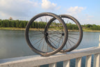 DLR 4.0 carbon spokes 1150g 35mm 40mm 50mm Hooked Tubeless Carbon Hooked Wheelset with Carbon Spokes 54T Ratchet Hub & Ceramic Bearings for 700C Gravel Bikes Paintless Carbon finish