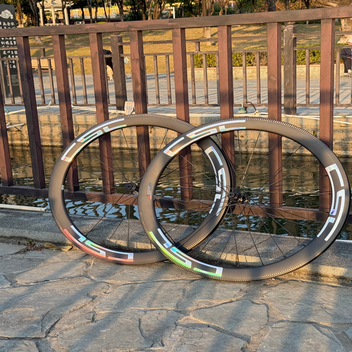 1230g Carbon spokes Rim Brake carbon Fiber wheels 3K brake surface 54T Ratchet V Brake Clincher Tubeless 38mm 50mm Road bike Wheelset