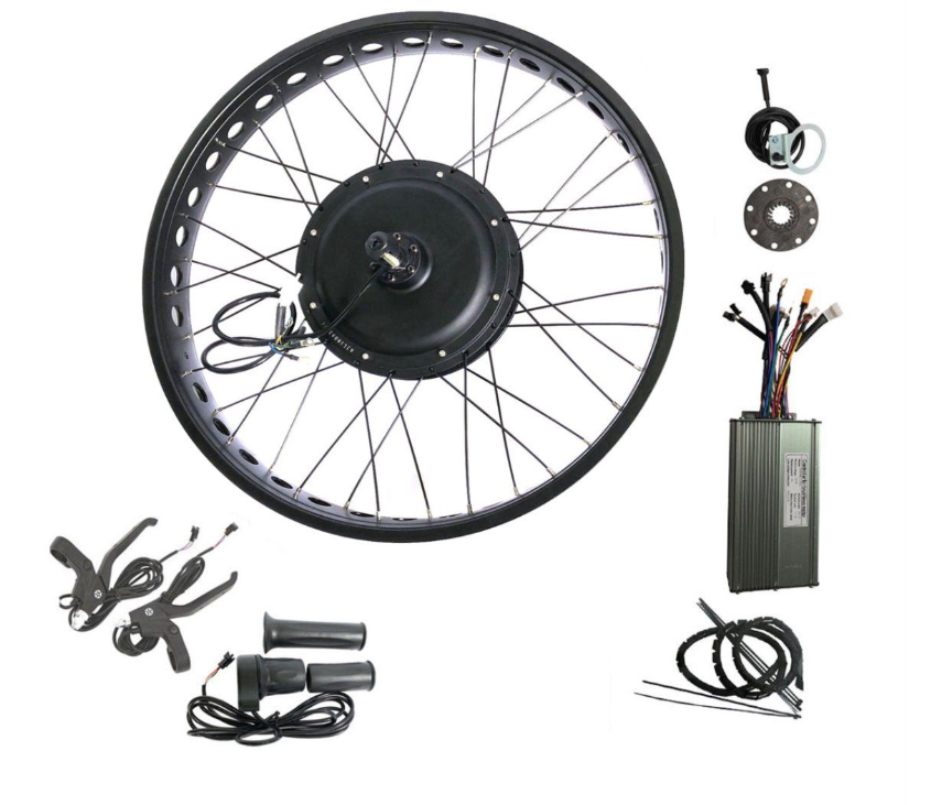 48V Electric Bike Kit Brushless Hub Motor Rear Snow Wheel 20 24 26 inch 750W 1000W 1500W 4.0 Tyre Fat Bicycle Conversion Kit