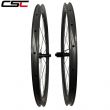 EU Stock | 1320g 50mm Hooked Tubeless Carbon Wheelset 28mm wide with Carbon Spokes 54T Ratchet Hub for 700C Gravel Bikes