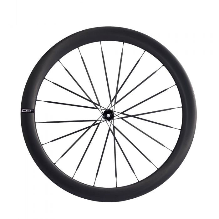 1150g 35mm/40mm/50mm Hooked Tubeless Carbon Wheelset (with Carbon Spokes) — Featuring a 54T Ratchet Hub and Ceramic Bearings. Suitable for 700C Gravel and Road Bikes. Unpainted Carbon Finish. Delivery available to Mallorca, Spain.