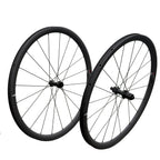 Ruote per bici da strada in fibra di carbonio 3K Brake Surface CSC Clincher Tubeless con mozzo V-brake a 4 nottolini, 38 mm, 45 mm, 50 mm, 55 mm, 60 mm, set di ruote per bicicletta, larghezza del cerchio 28 mm 