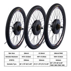 Envío desde Stock del Reino Unido Kit de Conversión para Bicicleta Eléctrica MTX 26" 27.5" 29" 48V 1000W 1500W Rueda de Motor Trasera para Ebike con Batería